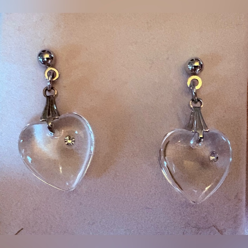 Elegant Silver Heart Earrings